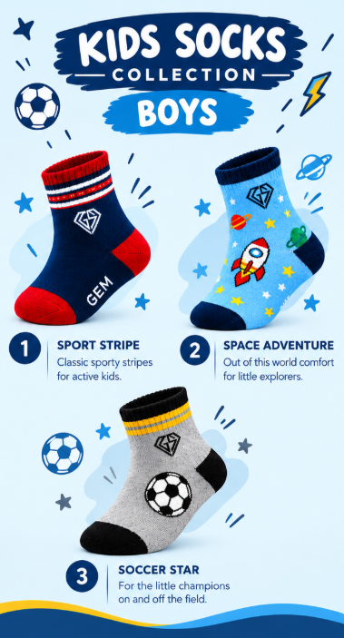 Boys Socks (Pack of 6 Pair)